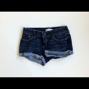 Abercrombie dark blue jean shorts size 14